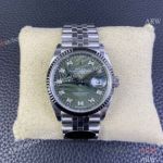 Clean Factory Rolex Datejust 36 Green Palm Diamond Face Jubilee Band